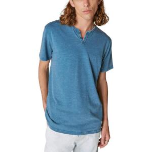 imageLucky Brand Mens Venice Burnout Notch Neck TeeLegion Blue
