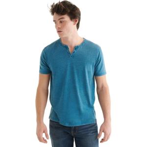 imageLucky Brand Mens Venice Burnout Notch Neck TeeMorrocan Blue