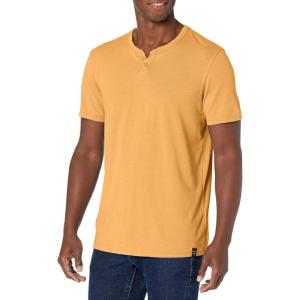 imageLucky Brand Mens Venice Burnout Notch Neck TeeOchre