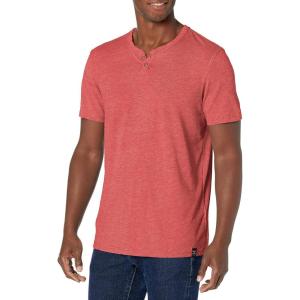 imageLucky Brand Mens Venice Burnout Notch Neck TeeRed Ochre