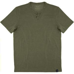 imageLucky Brand Mens Venice Burnout Notch Neck TeeRifle Green