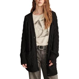 imageLucky Brand Womens Cable Crew CardiDark Black