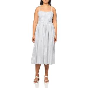 imageLucky Brand Womens Corset Poplin Midi DressBlue Stripe