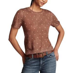 imageLucky Brand Womens Dot Print Sweater TeeMarron Dot