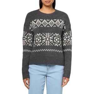 imageLucky Brand Womens Fair Isle Crew NeckCharcoal Multi