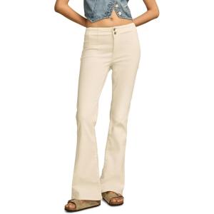 imageLucky Brand Womens High Rise Seamed Stevie FlareBright White1