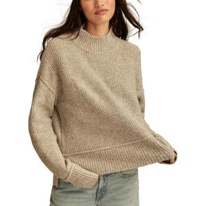 imageLucky Brand Womens Mock NeckLight Heather Grey