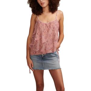 imageLucky Brand Womens Printed Asym Ruffle CamiBlush Multi