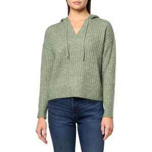 imageLucky Brand Womens Pullover Ribbed Hoodie 7ggOlivine