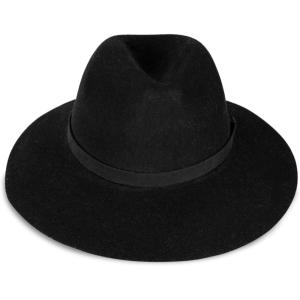 imageLucky Brand Womens Ranger Hat  Wide Brim  Felt  Rancher  Americana  Western Inspired  Classic  Fashion  CowboyRanger W Band  Black
