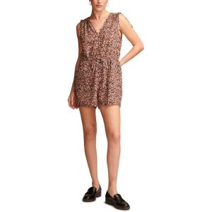 imageLucky Brand Womens Womens Cinched Floral RomperPeach Whip Multi