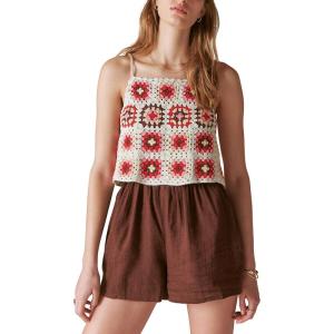 imageLucky Brand Womens Womens Crochet RomperPink Granny Square