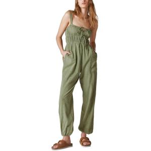 imageLucky Brand Womens Womens Tie Front Utility JumpsuitFour Leaf Clover