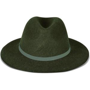 imageLucky Brand Womens Wool Fedora Wide Brim Adjustable Hat with Faux Suede Tie One Size Fits MostOlive
