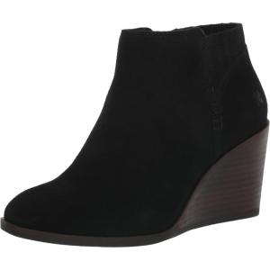 imageLucky Brand Womens Zorla Wedge Bootie Ankle BootBlack Suede