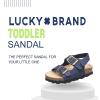 imageLucky Brand Toddler Unisex Baby Boy Blanc Double Strap Casual Toddlers Sandals with Hook and Loop Closure ToddlersNavy