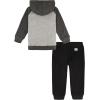 imageLucky Brand babyboys 2 Piece Fleece Hooded Jog SetHeather  Granite  Black