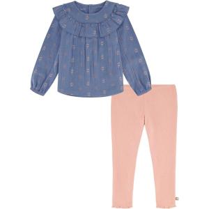 imageLucky Brand Baby Girls 2 Piece Tunic Legging SetBlue  Silver Pink