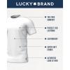 imageLucky Brand Mens Undershirt  3 Pack Basic Short Sleeve TShirts  Cotton Crewneck and VNeck Undershirts for Men SXLAll White Crew