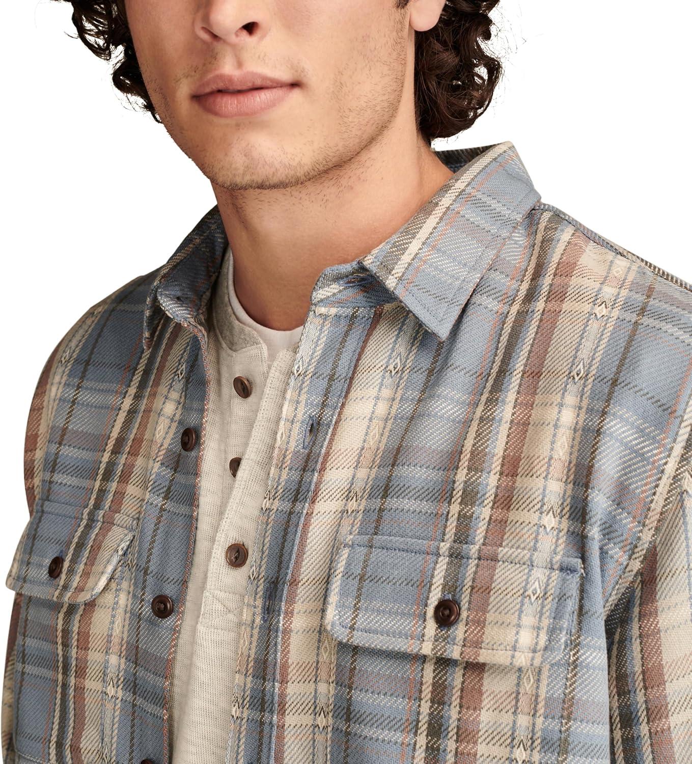 imageLucky Brand Mens Vintage Dobby Twill WorkshirtBlue Multi