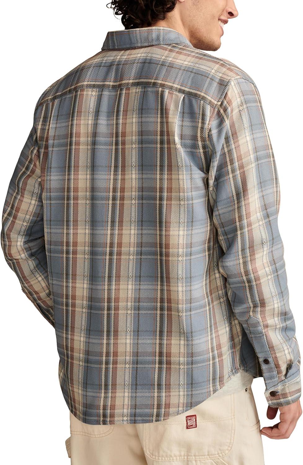 imageLucky Brand Mens Vintage Dobby Twill WorkshirtBlue Multi