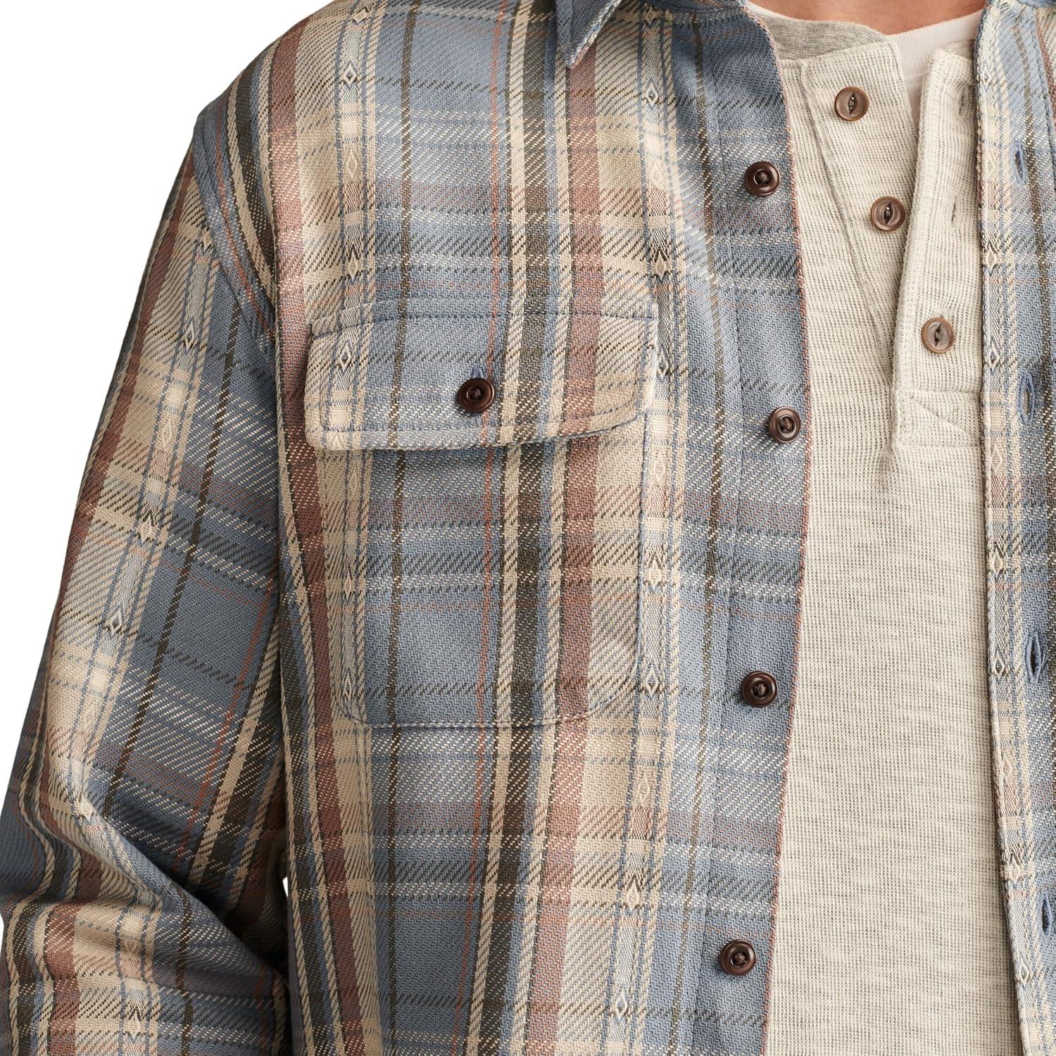 imageLucky Brand Mens Vintage Dobby Twill WorkshirtBlue Multi