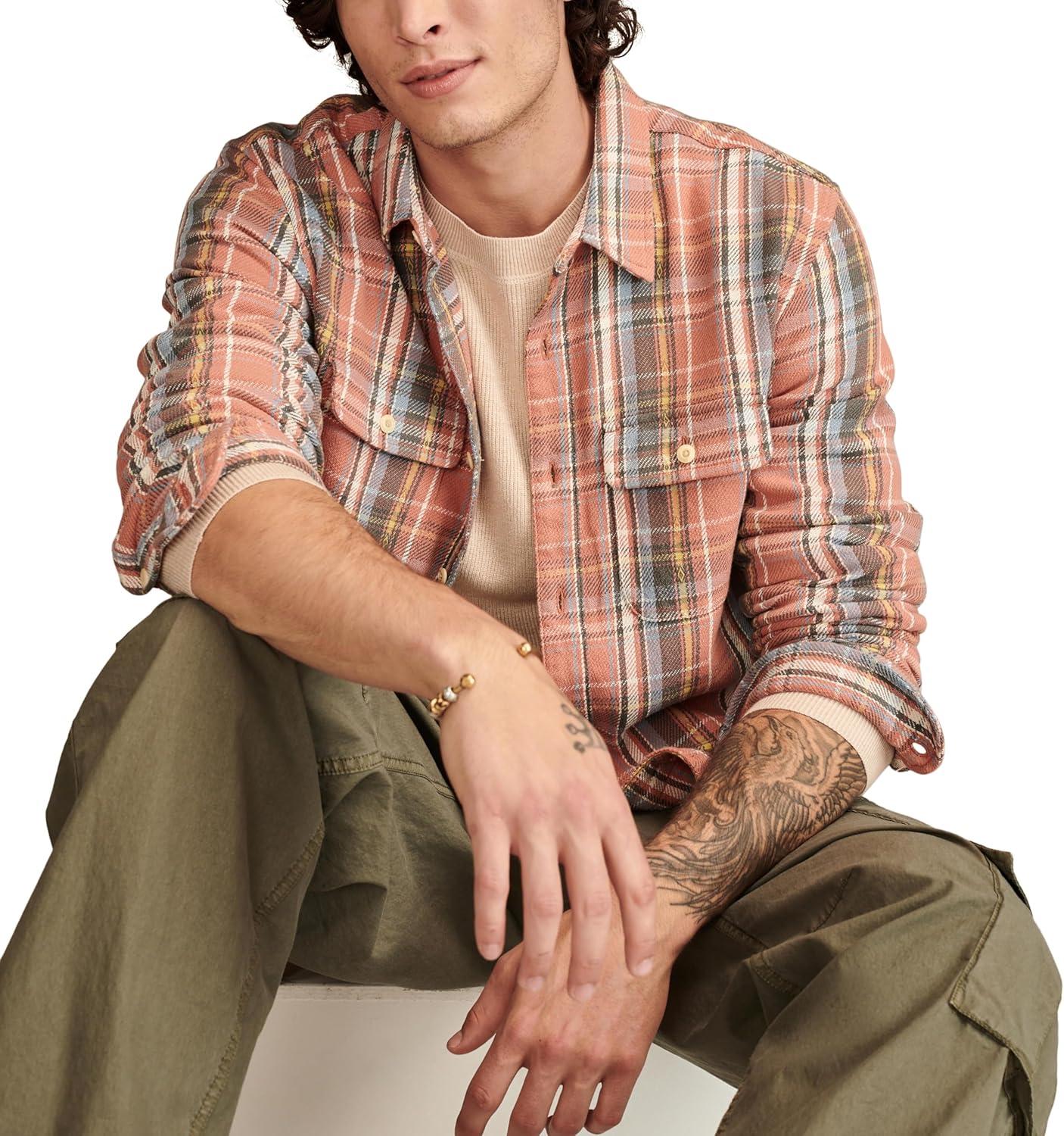 imageLucky Brand Mens Vintage Dobby Twill WorkshirtMulti