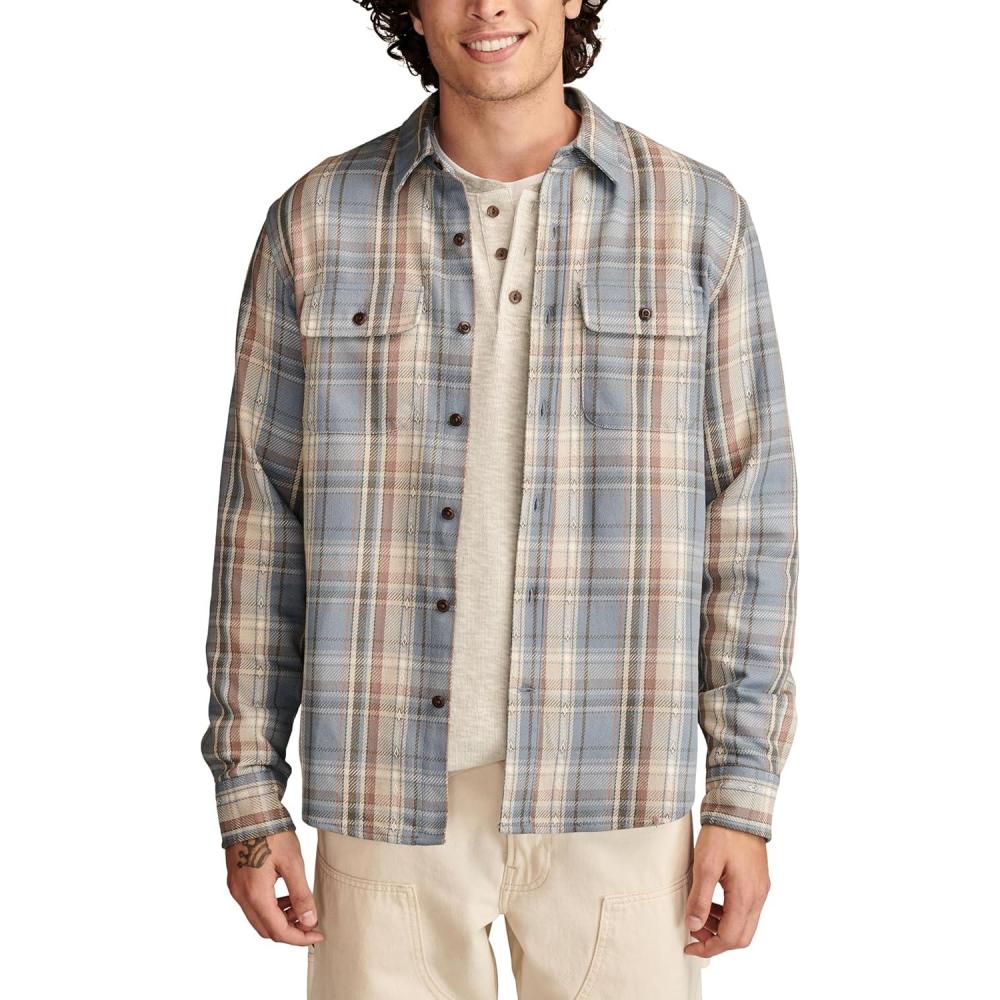 imageLucky Brand Mens Vintage Dobby Twill WorkshirtBlue Multi