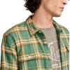imageLucky Brand Mens Big Slub Twill Plaid Long Sleeve Utility ShirtGreen Multi