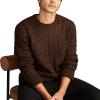 imageLucky Brand Mens Cable Crew Neck SweaterChocolate Torte