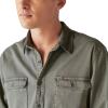 imageLucky Brand Mens Corduroy Collar Washed Long Sleeve ShirtCastor Gray