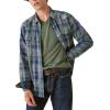 imageLucky Brand Mens Indigo Plaid Western Long Sleeve ShirtBlue Plaid