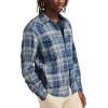 imageLucky Brand Mens Indigo Plaid Western Long Sleeve ShirtDark Indigo