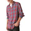 imageLucky Brand Mens Indigo Plaid Western Long Sleeve ShirtRed Plaid