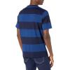 imageLucky Brand Mens Long Sleeve Indigo Block Stripe Crew TeeIndigo