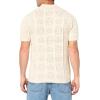 imageLucky Brand Mens Mens Crochet Camp Collar Short Sleeve ShirtWhite Cap Gray