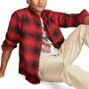 imageLucky Brand Mens Plaid Cloud Soft FlannelRed Multi