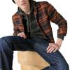 imageLucky Brand Mens Plaid Cloud Soft Long Sleeve FlannelNavyOrange