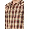 imageLucky Brand Mens Plaid Dobby Western Long Sleeve ShirtBrown Plaid