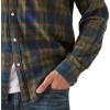 imageLucky Brand Mens Plaid Indigo Western Long Sleeve ShirtGreen Plaid