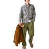 imageLucky Brand Mens Plaid Utility Long Sleeve Flannel ShirtGrey Malange