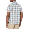 imageLucky Brand Mens Plaid Workwear Short Sleeve ShirtWhiteNavy