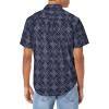 imageLucky Brand Mens Short Sleeve Button Up One Pocket San Gabriel ShirtBlue Print Multi