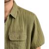 imageLucky Brand Mens Short Sleeve Double Weave Utility ShirtDeep Lichen Green