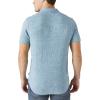 imageLucky Brand Mens Short Sleeve Linen Button Up ShirtAegean Blue