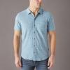 imageLucky Brand Mens Short Sleeve Linen Button Up ShirtAegean Blue