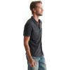 imageLucky Brand Mens Short Sleeve Linen Button Up ShirtBlackBlack
