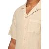 imageLucky Brand Mens Short Sleeve Linen Camp Collar ShirtAluminum