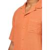 imageLucky Brand Mens Short Sleeve Linen Camp Collar ShirtBombay Brown