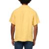 imageLucky Brand Mens Short Sleeve Linen Camp Collar ShirtOchre